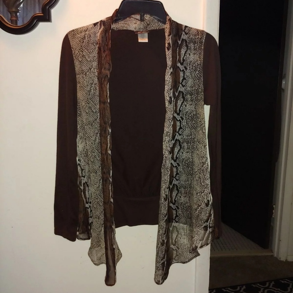 Brown\snakeskin cardigan